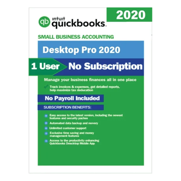 QuickBooks Desktop Pro 2020 | No Subscription Required