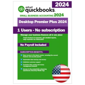 QuickBooks Desktop Premier Plus 2024 – No Subscription – USA Version (1 User)
